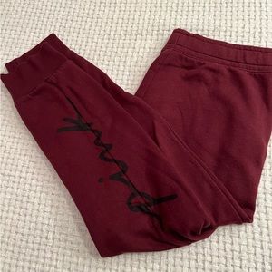 Burgundy “PINK” sweat pants size Large